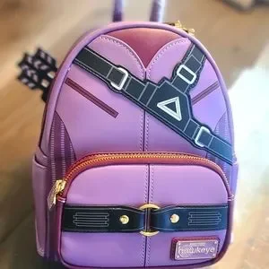 Kate bishop Hawkeye loungefly backpack Loungefly Hawkeye Kate Bishop Cosplay Mini Backpack purple  main image 2